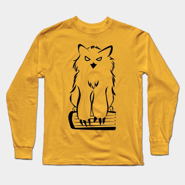 Wise Owlbear Long Sleeve T-Shirt by 4kraft